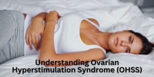 woman in pain suffering from OHSS