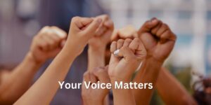 Fists in the air fighting for Fertility Rights. Your Voice Matters