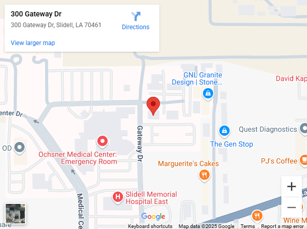 Map of Positive Steps Fertility location in Slidell, LA.